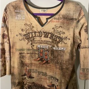 Cactus shirt. Pictures of front and back.